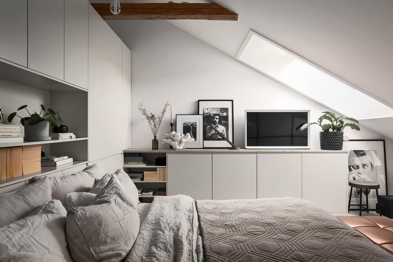 How To Decorate A Bedroom with A Slanted Ceiling 11 bedroom-built-in-cabinets-nordroom