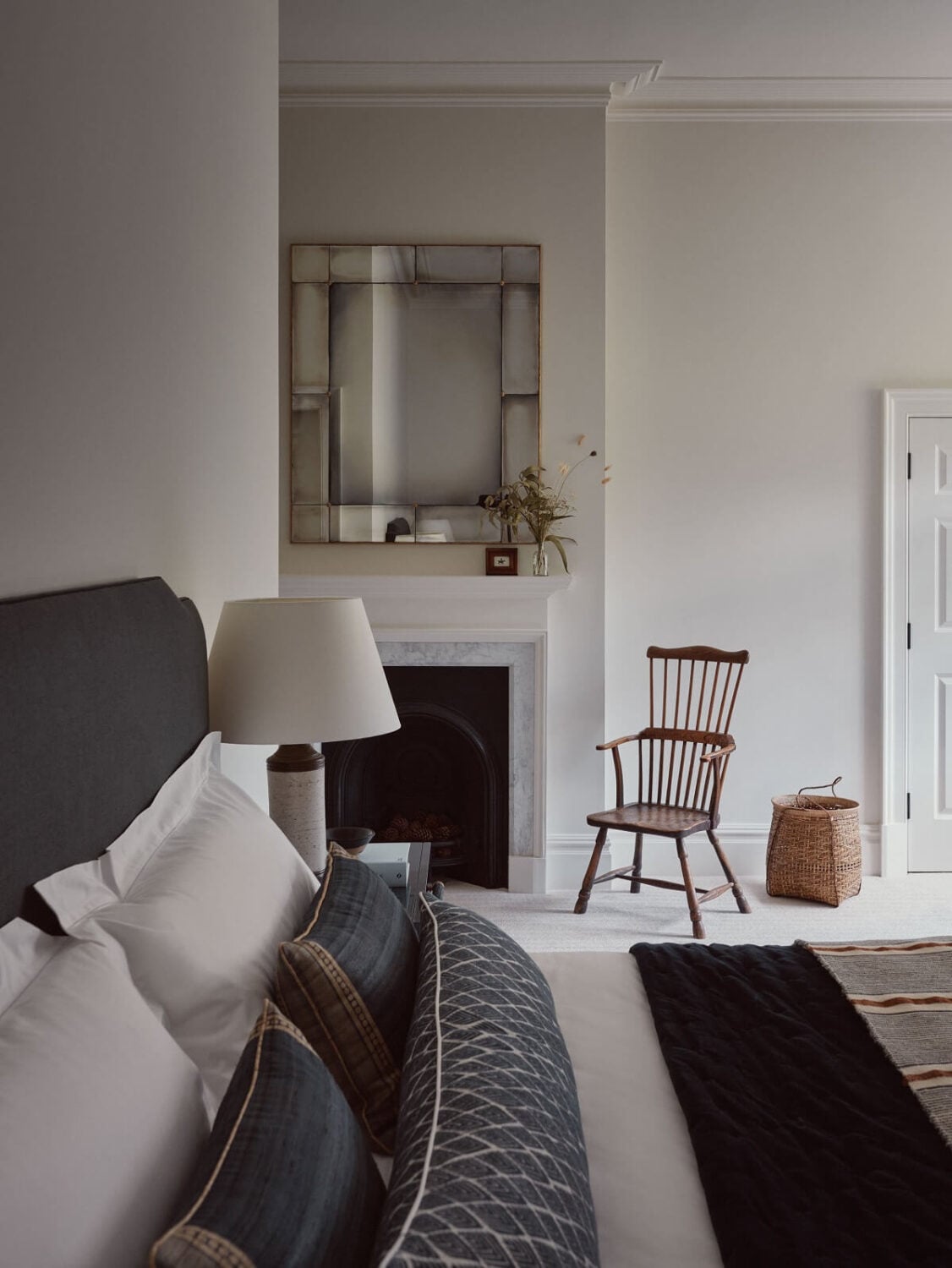 A Grand Georgian Manor House in England 23 bedroom-fireplace-historic-home-nordroom