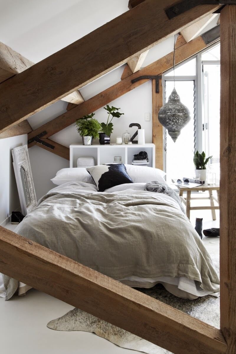 How To Decorate A Bedroom with A Slanted Ceiling 4 bedroom slanted ceiling storage headboard nordroom How To Decorate A Bedroom with A Slanted Ceiling