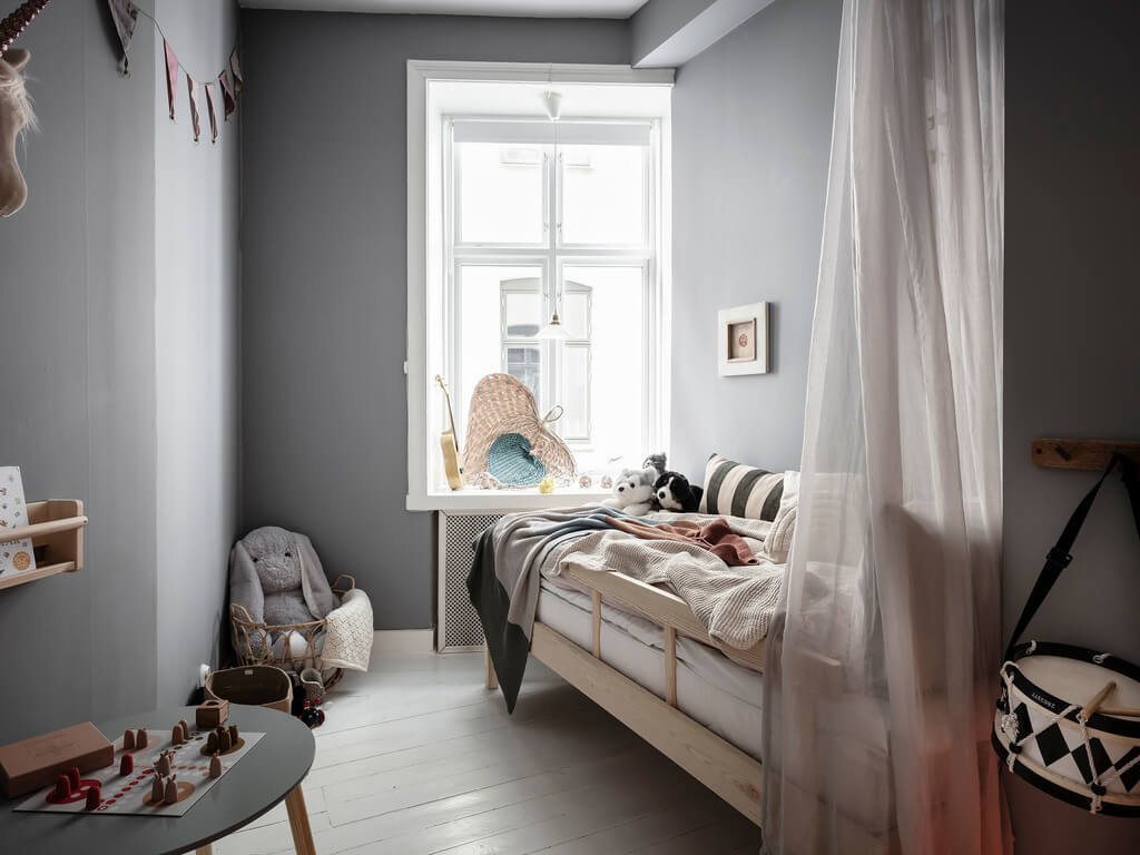 A White Nordic Apartment 15 cozy-gray-kids-bedroom-nordroom