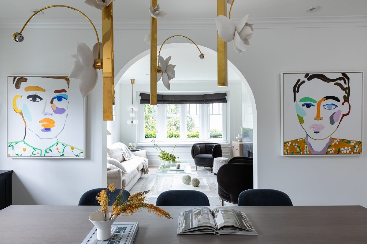 An Eclectic Elegant Home in Vancouver 6 dining-room-art-arched-doorway-vancouver-nordroom