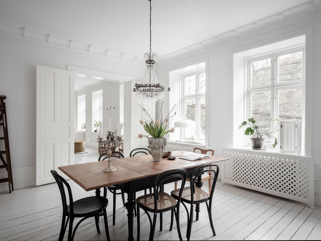 A White Nordic Apartment 9 dining-room-white-wooden-floor-nordroom