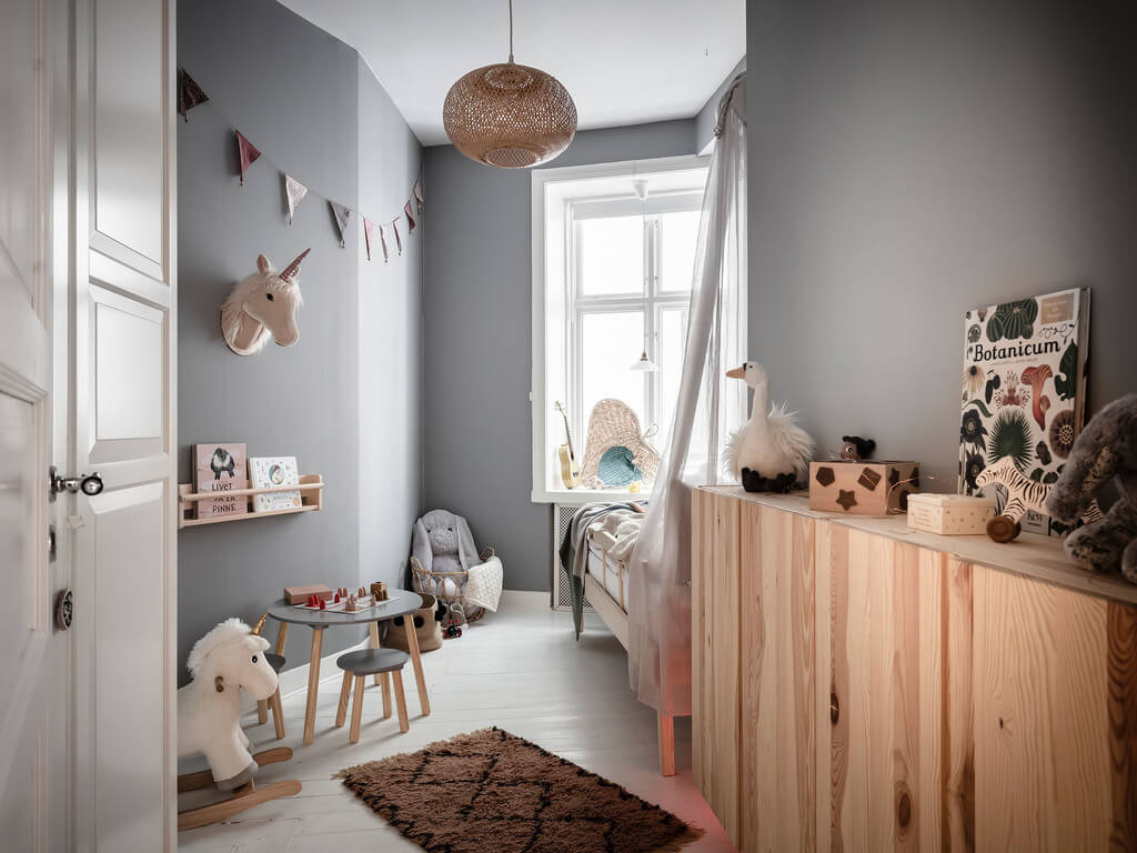 A White Nordic Apartment 17 gray-kids-bedroom-nordic-home-nordroom