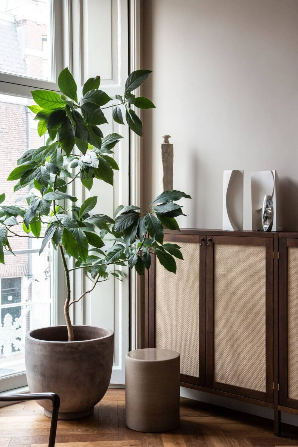 An Elegant Townhouse by Avenue Design Studio 21 living-room-detail-walnut-cabinet-nordroom