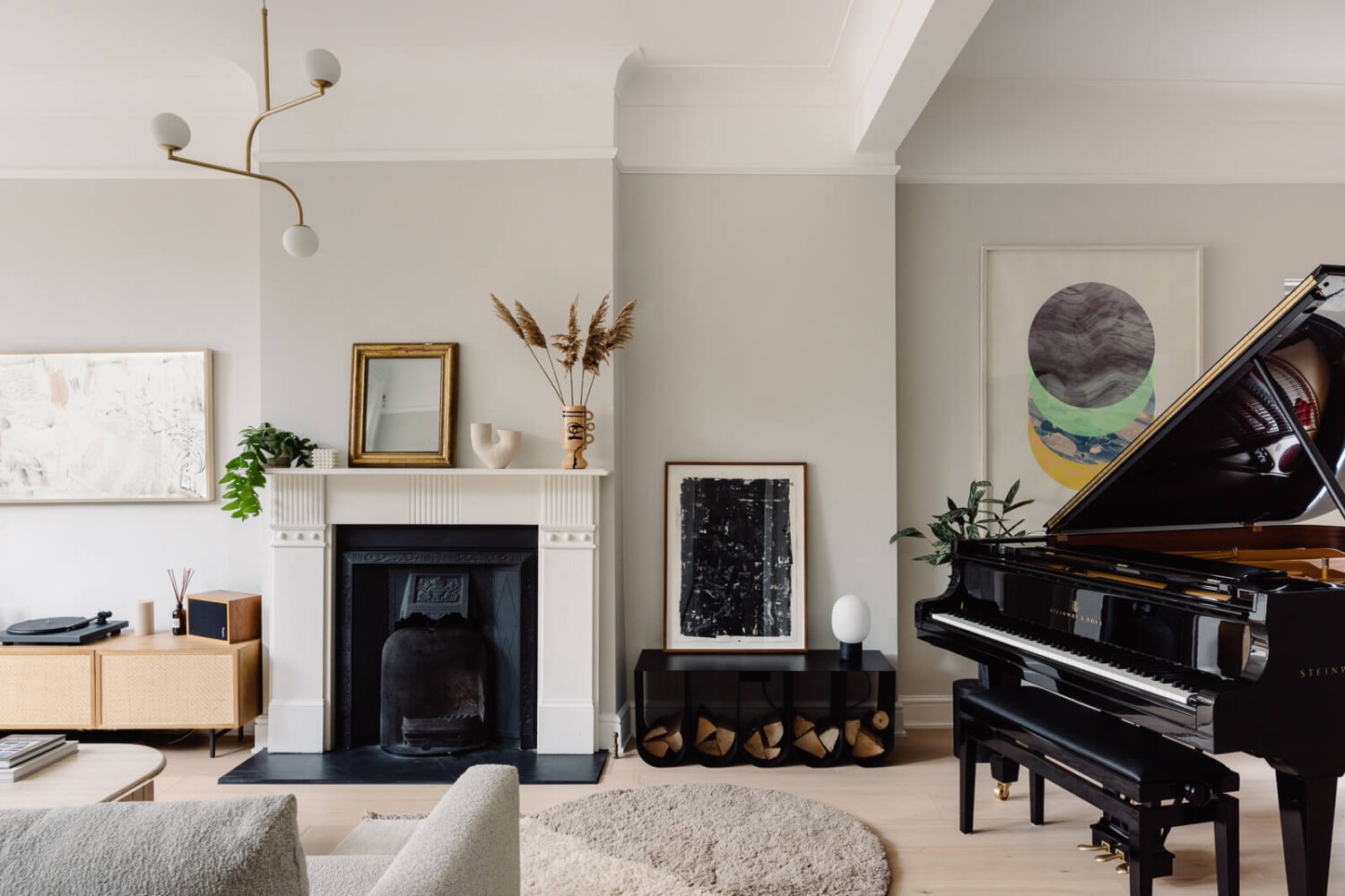Oh Wonder’s Anthony and Josephine Sell Their Modern London Home 2 modern-living-room-grey-walls-josephine-anthony-vander-west-london-home-nordroom