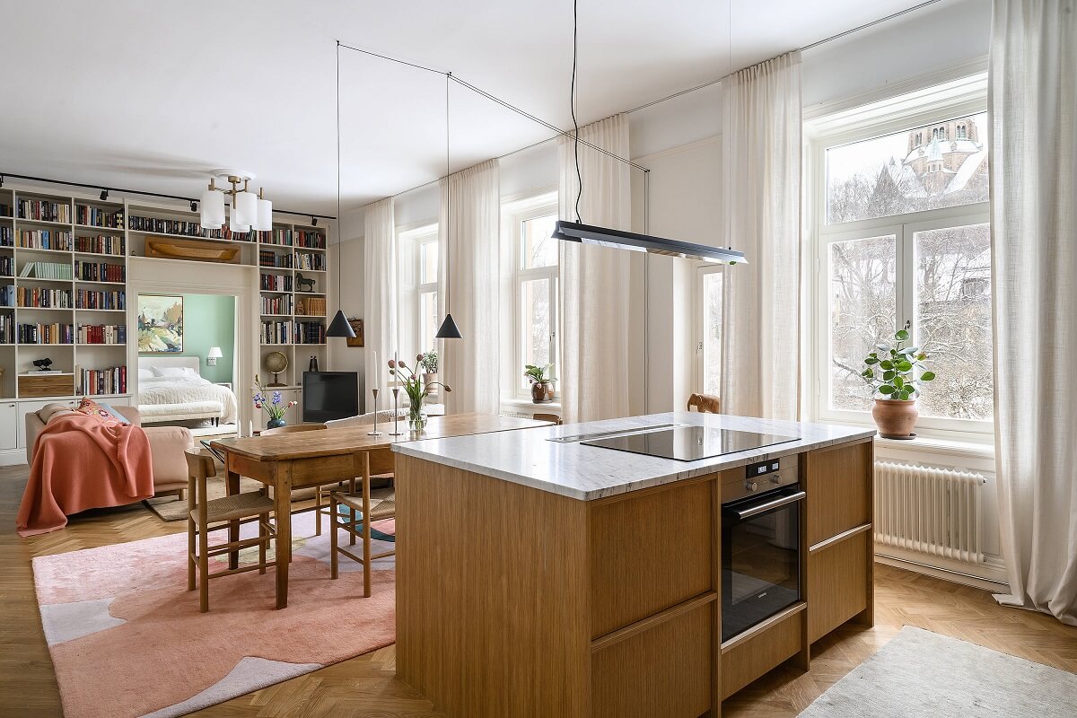 A Stylish Scandi Home with Oak Kitchen 8 open-plan-kitchen-living-scandinavian-home-nordroom