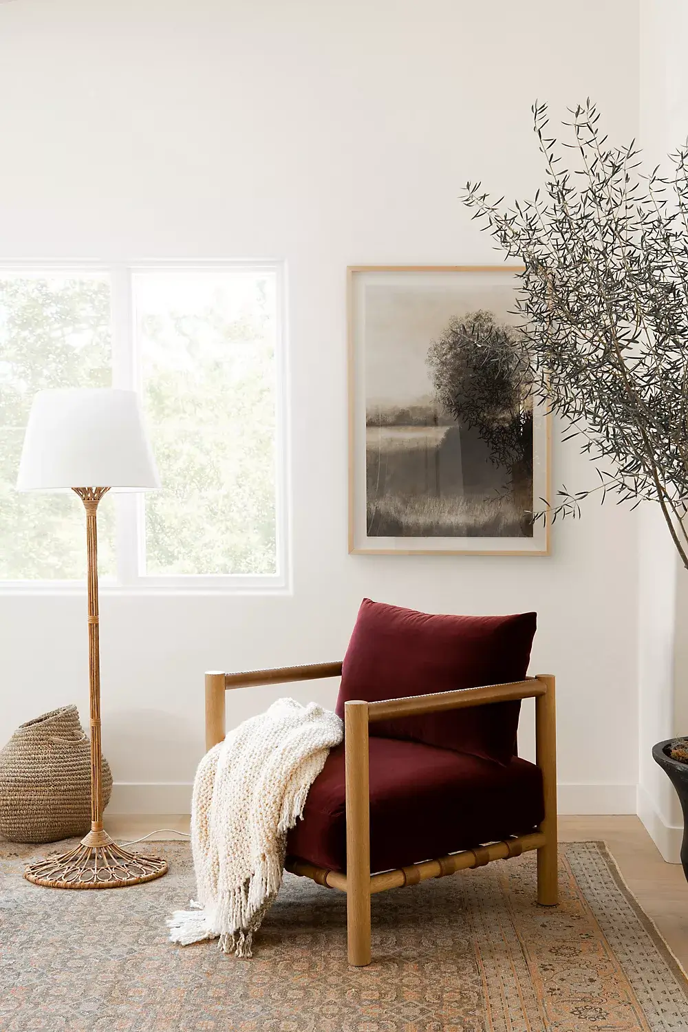 Simple Pleasures: Amber Lewis for Anthropologie (2022) 17 red-velvet-armchair-amber-lewis-anthropologie-nordroom