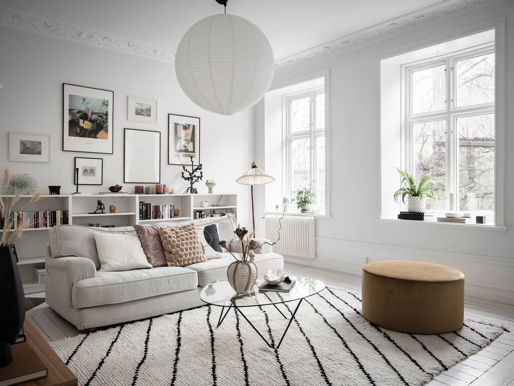 A White Nordic Apartment 2 scandinavian-living-room-large-rug-nordrom