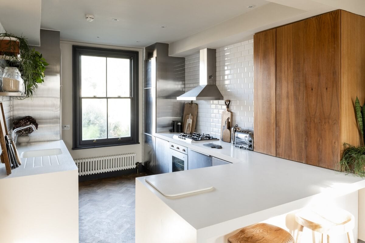 A London Family Home with Grey Accents 7 white-kitchen-victorian-house-london-nordroom