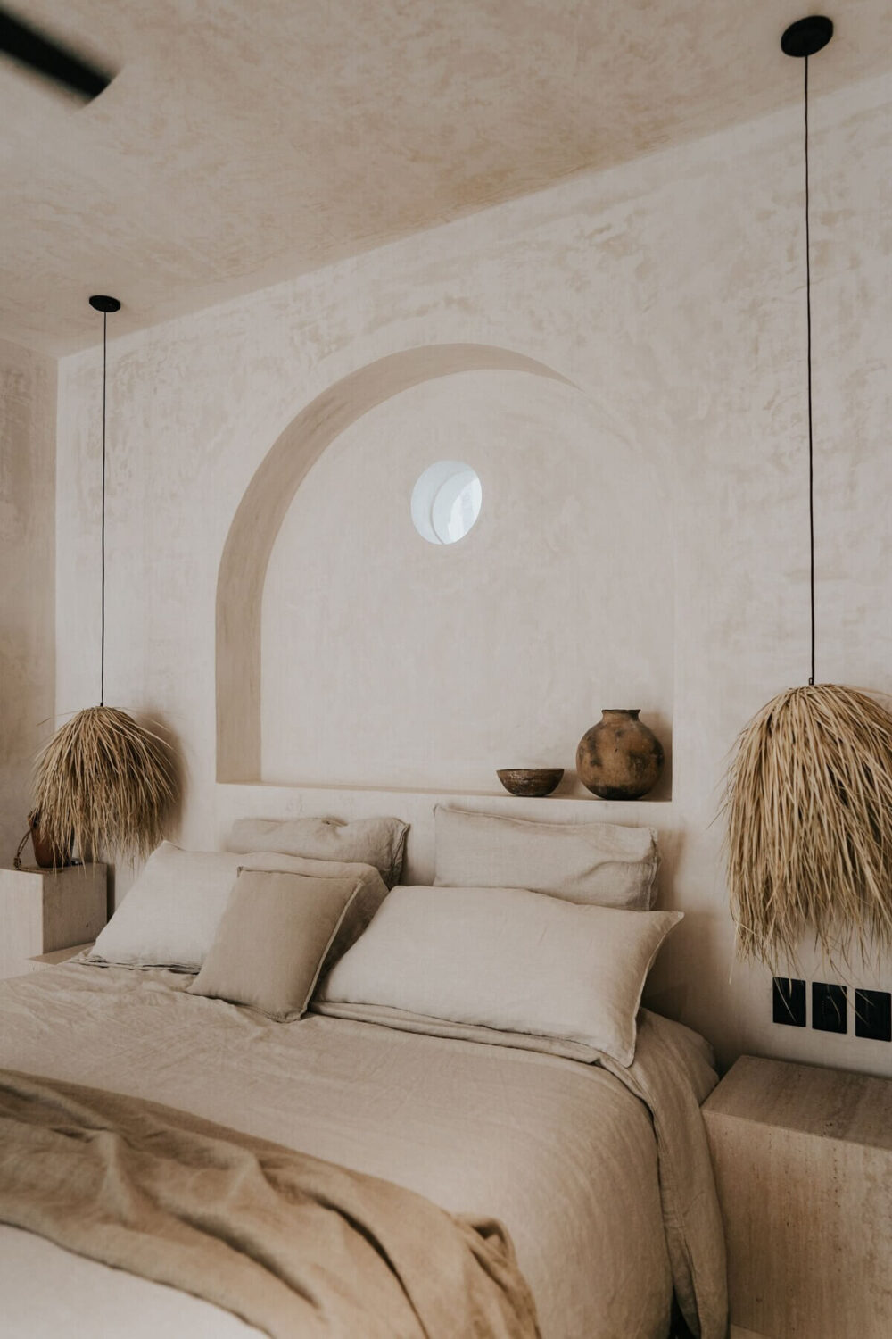 A Serene Loft Airbnb in Tulum, Mexico 17 bedroom-detail-niche-natural-pendant-nordroom