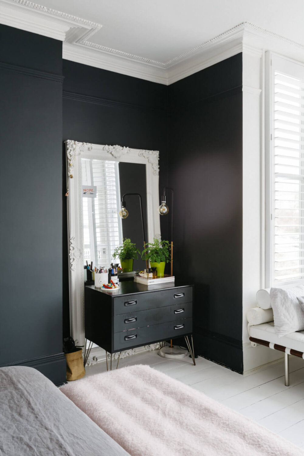 A Black and White Victorian House in London 23 black-white-master-bedroom-nordroom