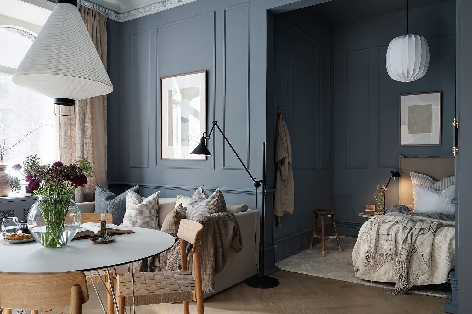 A Luxurious Blue and Gray Studio Apartment 11 blue-studio-apartment-nordic-design-nordroom