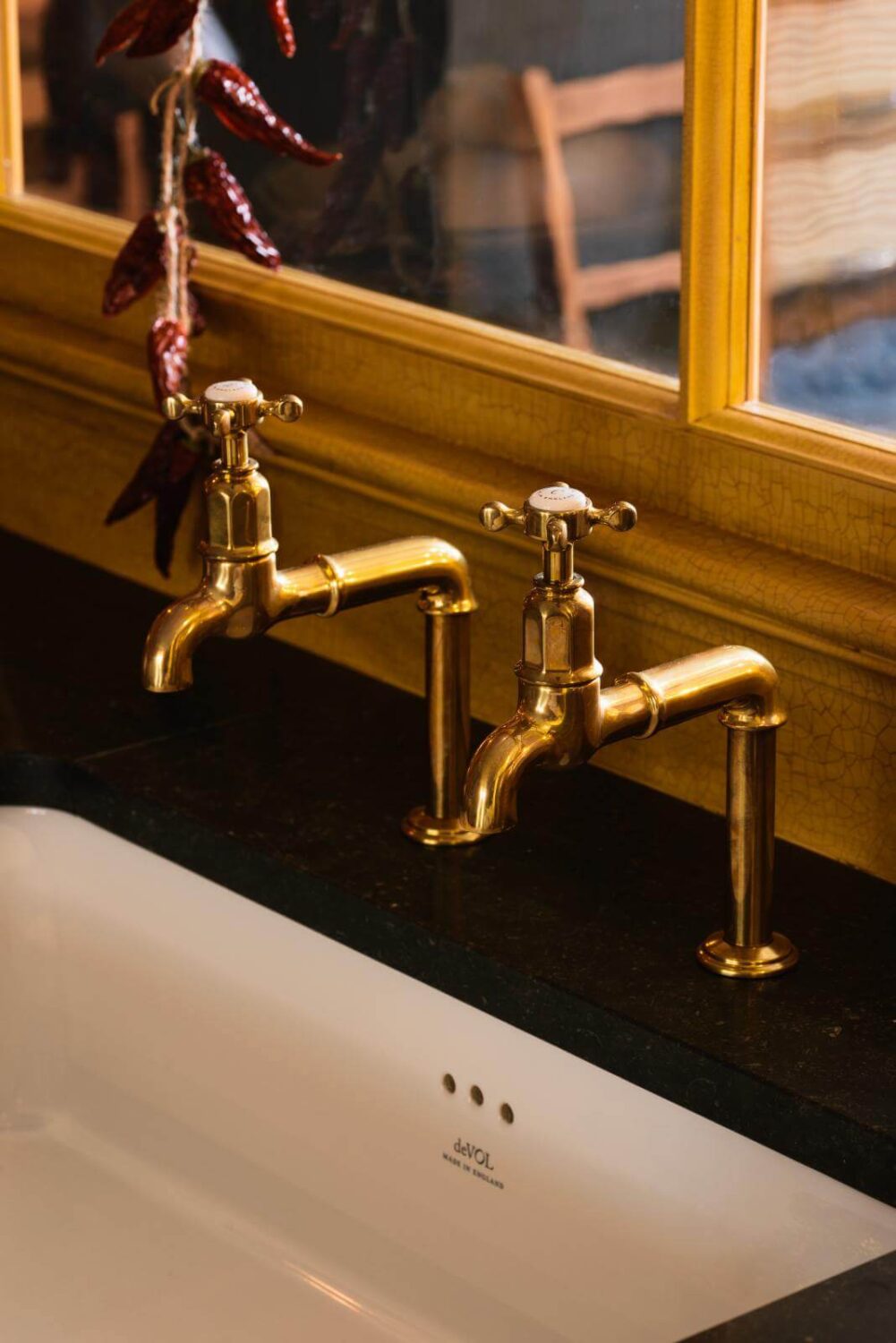A Deep Red & Yellow deVOL Kitchen 9 brass-fittings-devol-kitchen-nordroom