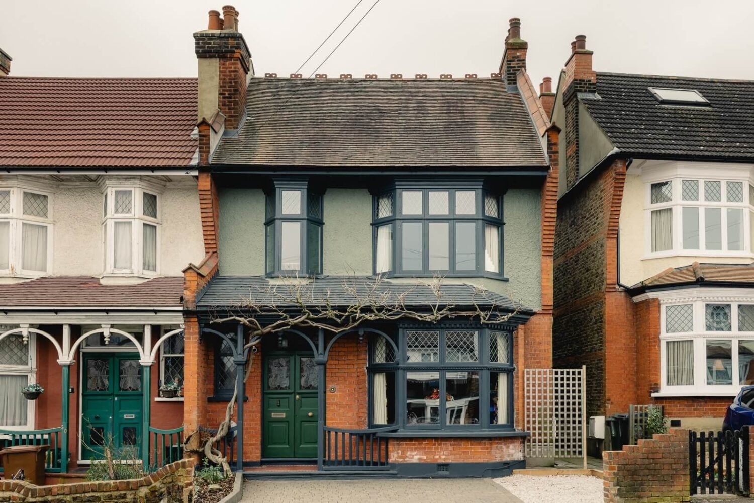 A Green Kitchen with Pink Ceiling in a Colorful London Home 31 exterior-edwardian-home-london-arts-and-crafts-nordroom