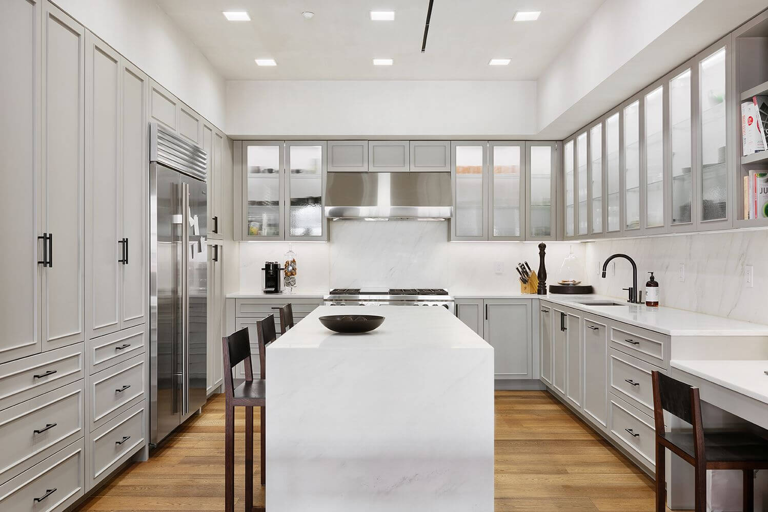 Jonah Hill Sells His Modern Manhattan Loft 5 gray-contemporary-kitchen-manhattan-loft-jonah-hill-nordroom