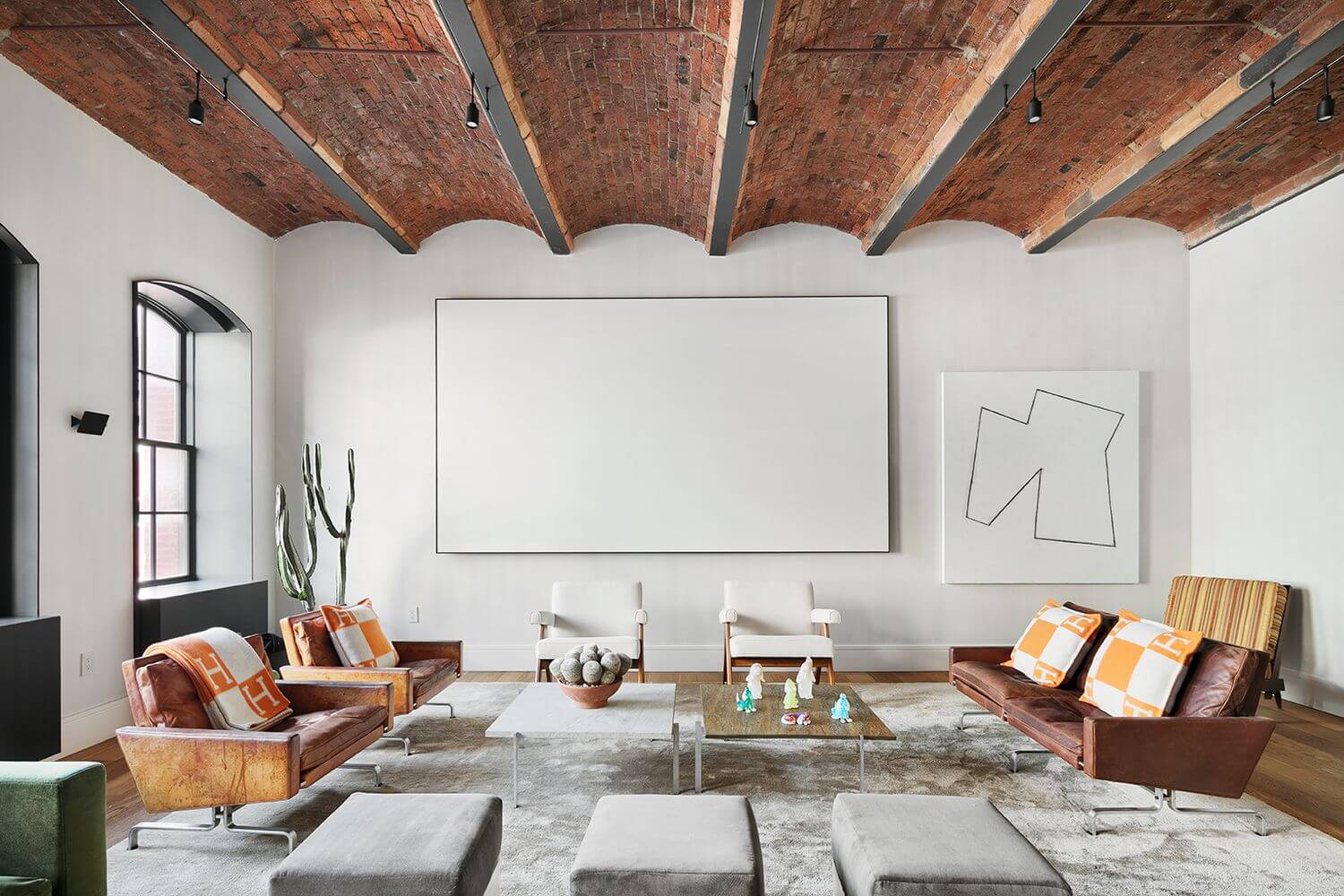 Jonah Hill Sells His Modern Manhattan Loft 2 jonah-hill-manhattan-loft-brick-vaulted-ceiling-nordroom
