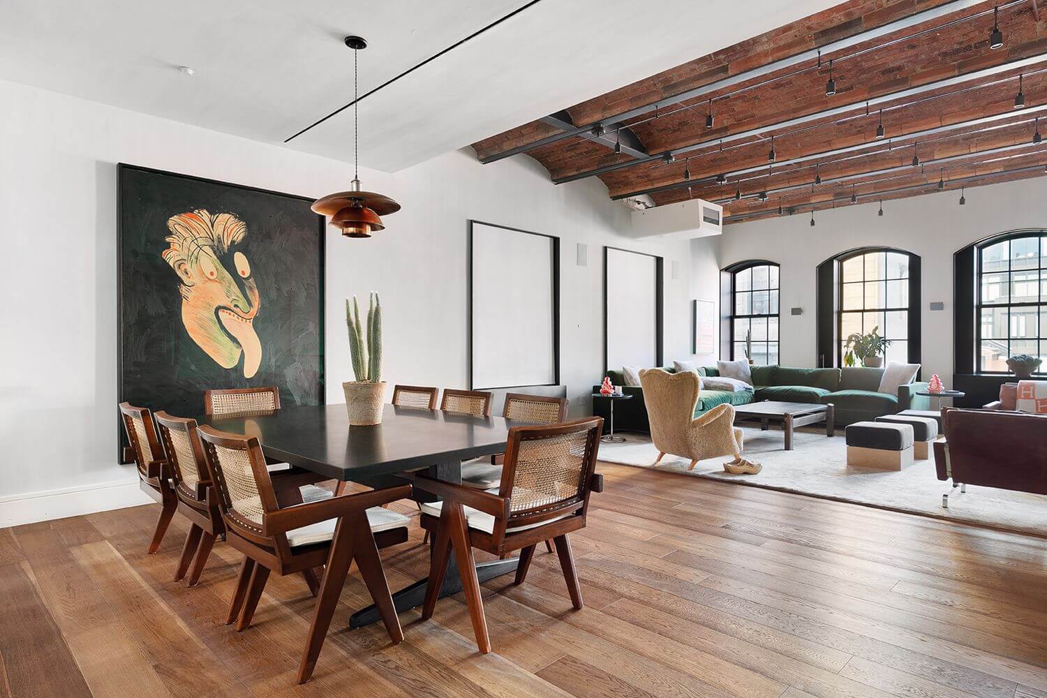 Jonah Hill Sells His Modern Manhattan Loft 3 modern-manhattan-loft-jonah-hill-vaulted-ceiling-art-nordroom