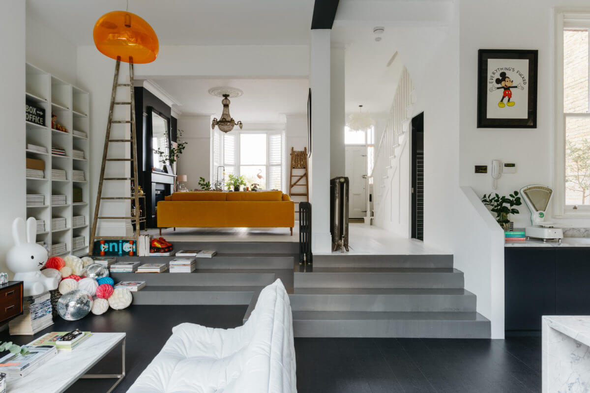 A Black and White Victorian House in London 12 open-plan-living-kitchen-victorian-nordroom