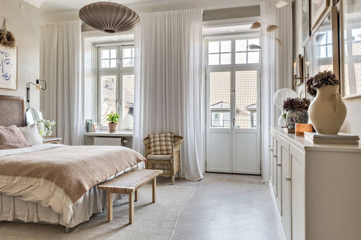 A Lovely Natural Apartment in Sweden 10 serene-natural-bedroom-scandinavian-home-nordroom