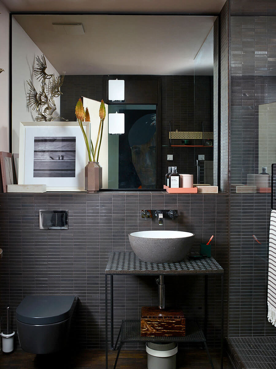 50 Amazing Black Bathroom Design Ideas 48 small-bathroom-black-toilet-large-mirror-nordroom