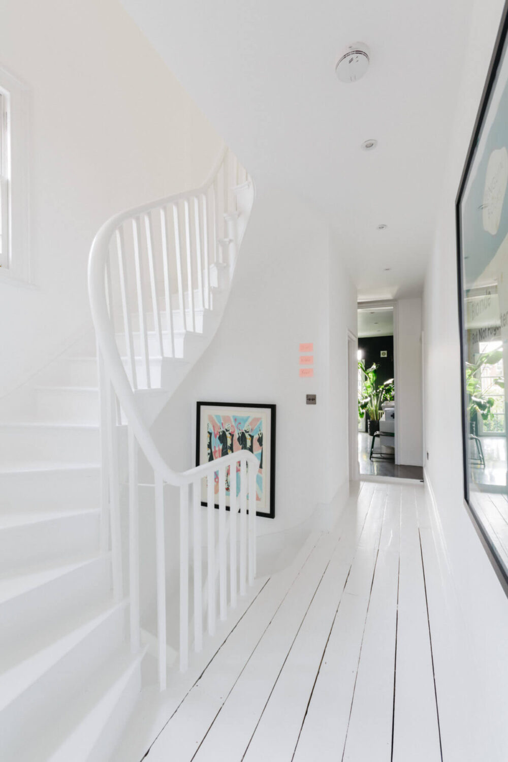 A Black and White Victorian House in London 36 white-landing-staircase-white-floor-nordroom