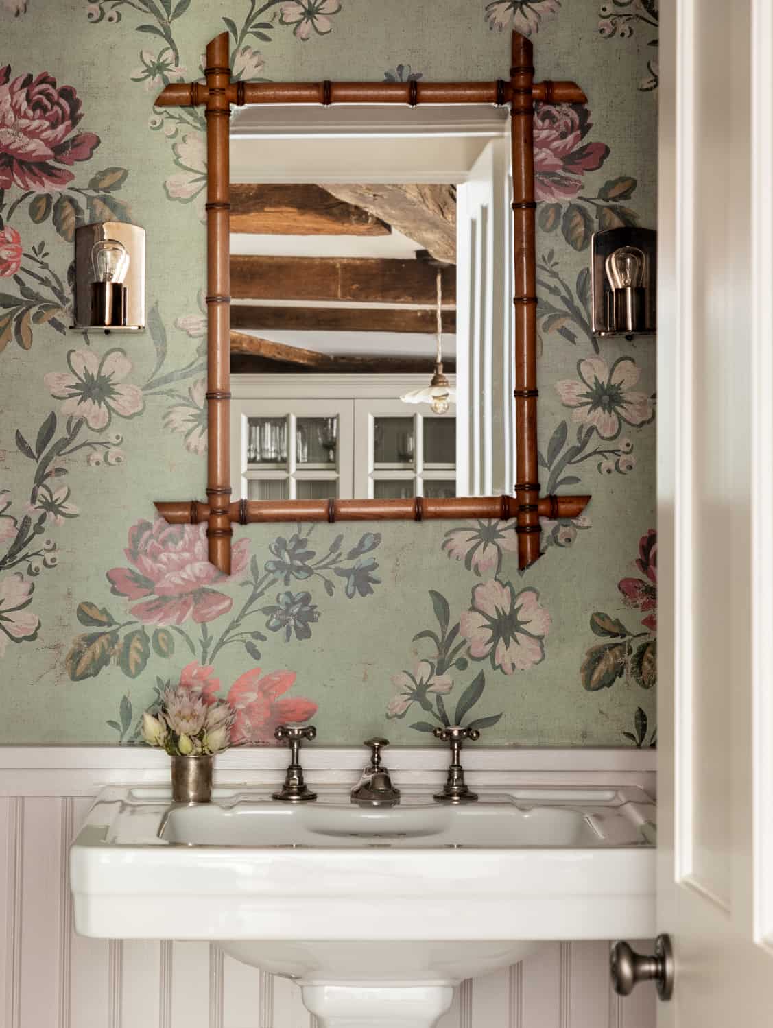 Patterns and Historic Charm in a Bedford Home 30 Heidi-Caillier-Design-Hudson-Valley-house-powder-room-pierre-frey-wallpaper-florals-nordroom