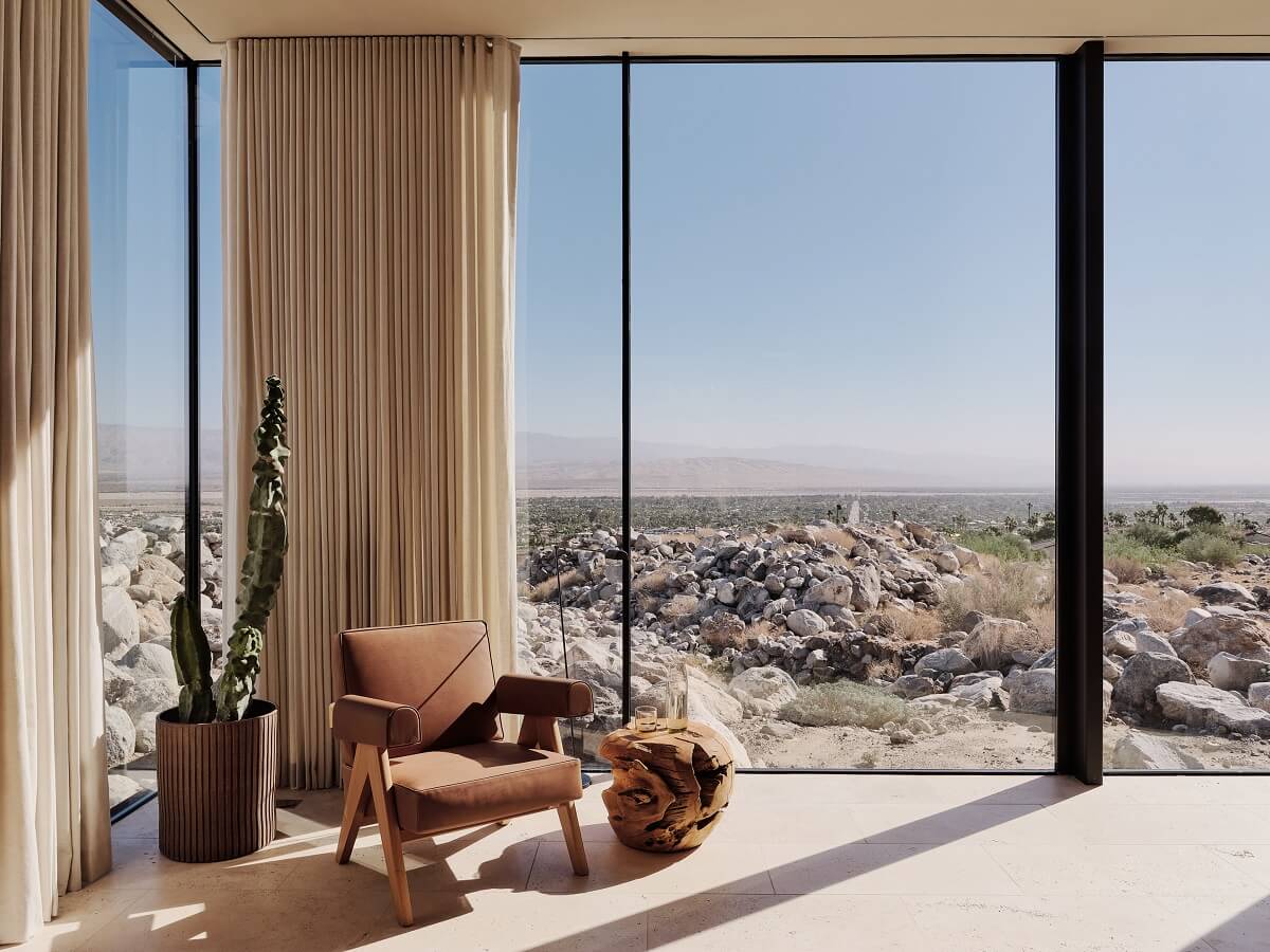 A Modern Architectural Home in Palm Springs 7 bedroom-seating-floor-to-ceilng-windows-woods-dangaran-palm-springs-architectural-home-nordroom