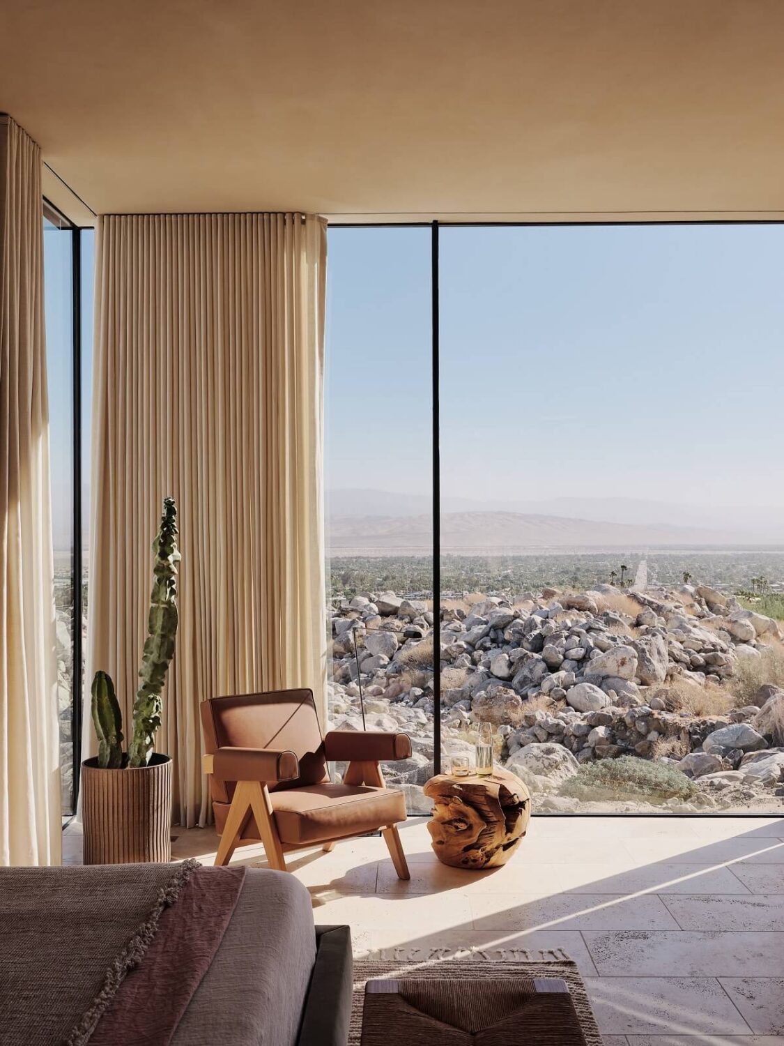 A Modern Architectural Home in Palm Springs 8 bedroom-windows-seating-palm-springs-wood-dangaran-nordroom