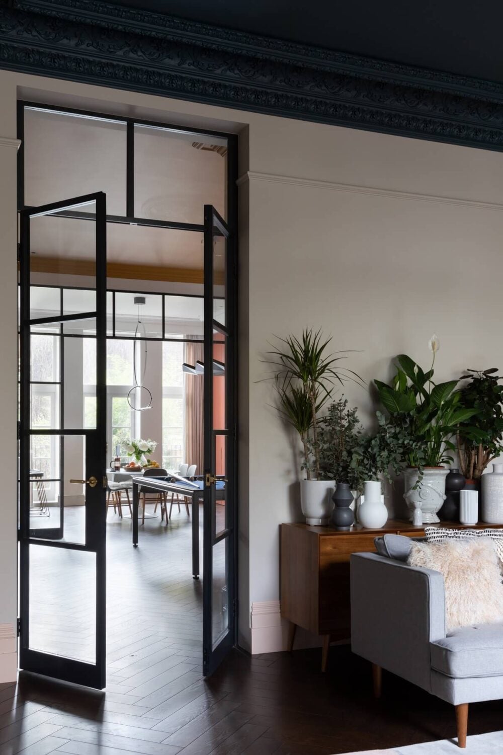 A Victorian Home in London with Bold Color Accents 6 crittal-doors-victorian-home-london-frank-and-faber-nordroom
