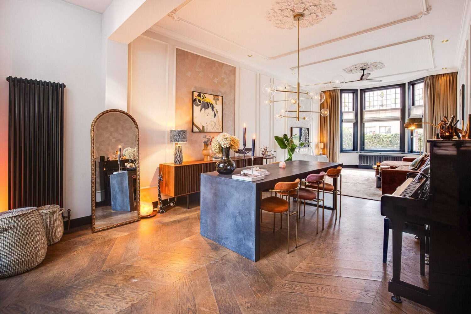 A Dutch Family Home with Warm Color Accents 2 dining-room-warm-wooden-floor-dutch-family-home-nordroom