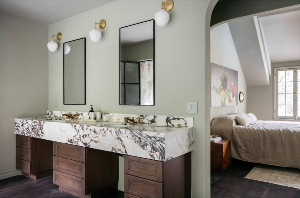 A Beautiful Tudor House in Los Feliz 32 en-suite-bathroom-marble-sink-nordroom