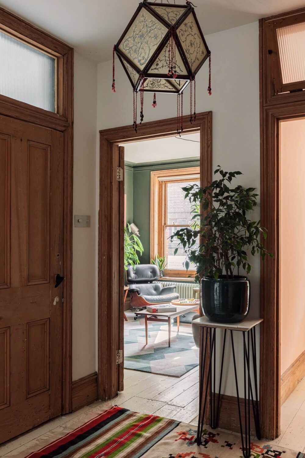Colorful Rooms in an Edwardian Apartment in London 3 hallway-raw-wooden-four-panel-doors-london-flat-nordroom