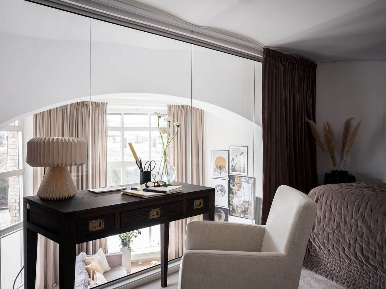 A Light Scandinavian Loft Apartment 13 hotel-style-loft-bedroom-desk-scandinavian-loft-nordroom