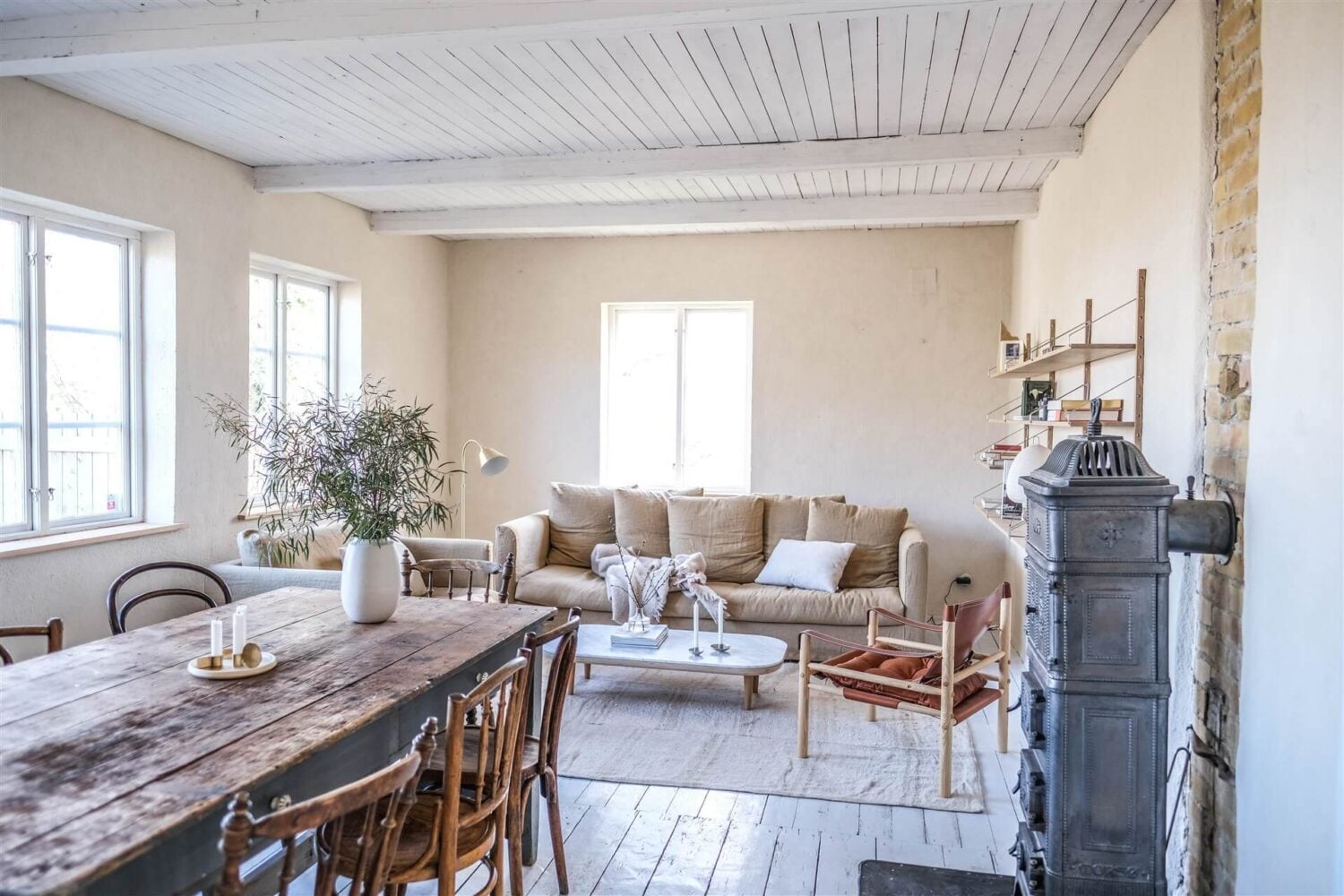 Our Food Stories' Countryside Cottage in Sweden 12 light-open-plan-living-room-nordroom