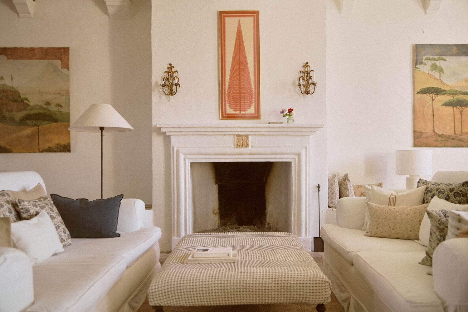 A Tuscan Villa by Zara Home 5 light-sitting-room-fireplace-mediterranean-style-farmhouse-tuscany-zara-home-nordroom