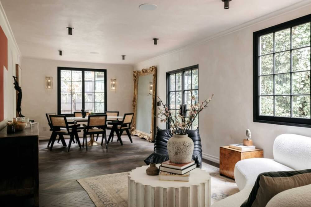 A Beautiful Tudor House in Los Feliz 16 living-room-dining-area-los-feliz-tudor-house-nordroom