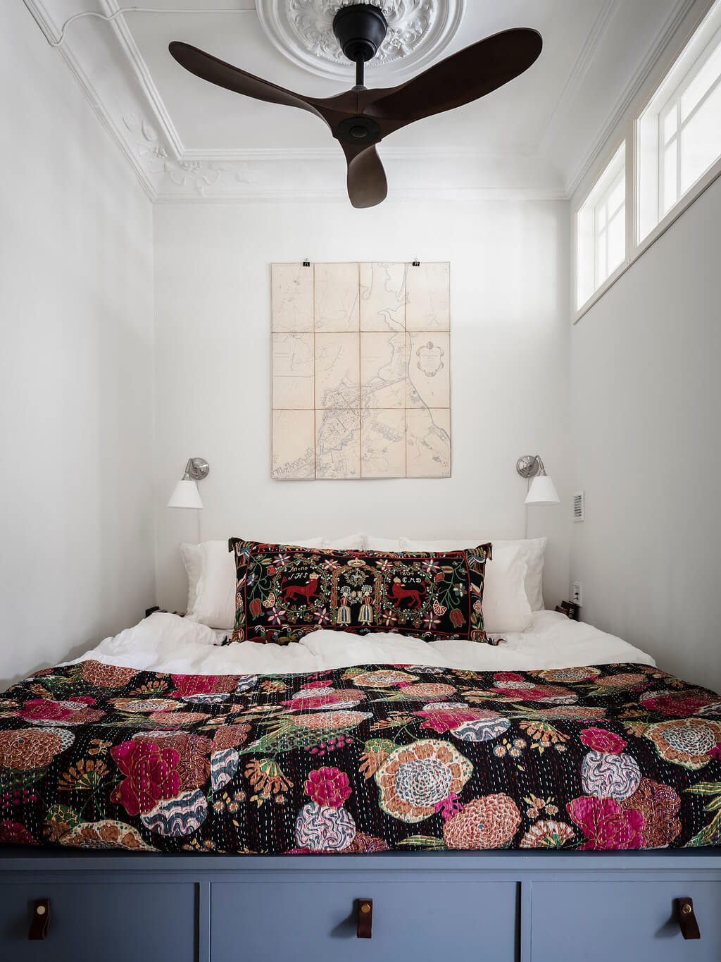 A Bright Nordic Home with Small (but Smartly Designed) Bedrooms 23 narrow-bedroom-storage-bed-drawers-nordroom