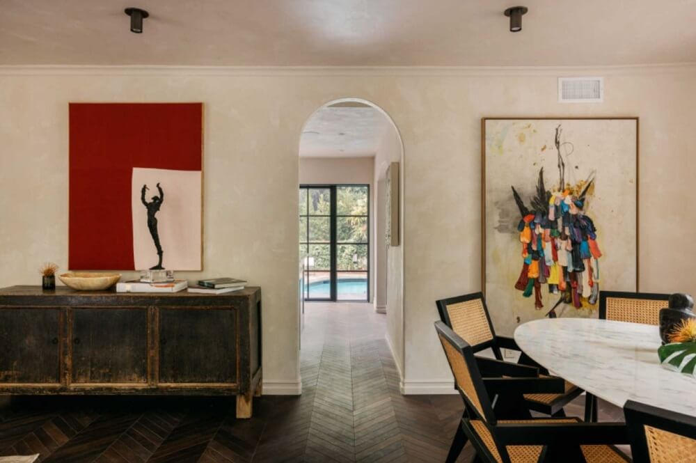 A Beautiful Tudor House in Los Feliz 18 open-plan-living-room-artwork-nordroom