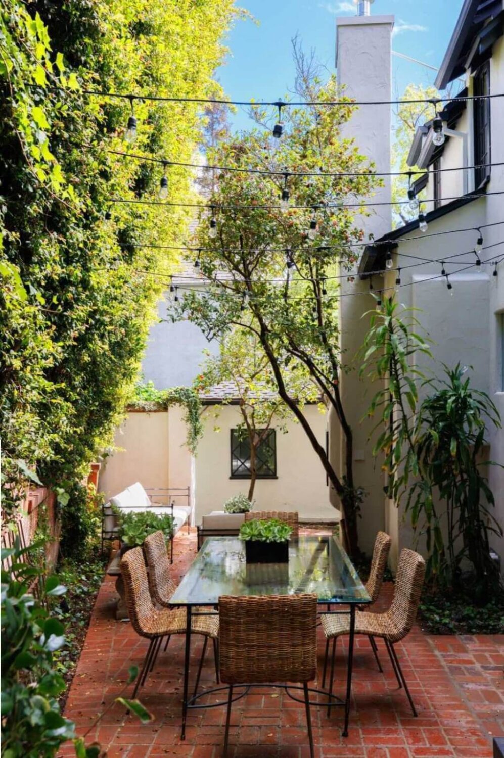 A Beautiful Tudor House in Los Feliz 36 outdoor-terrace-string-lights-tudor-house-los-feliz-nordroom