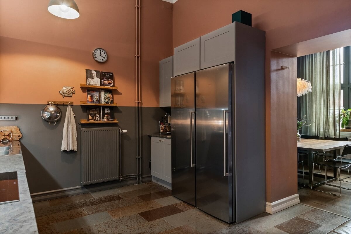 A Moody Family Home in Sweden 11 pink-gray-kitchen-nordroom
