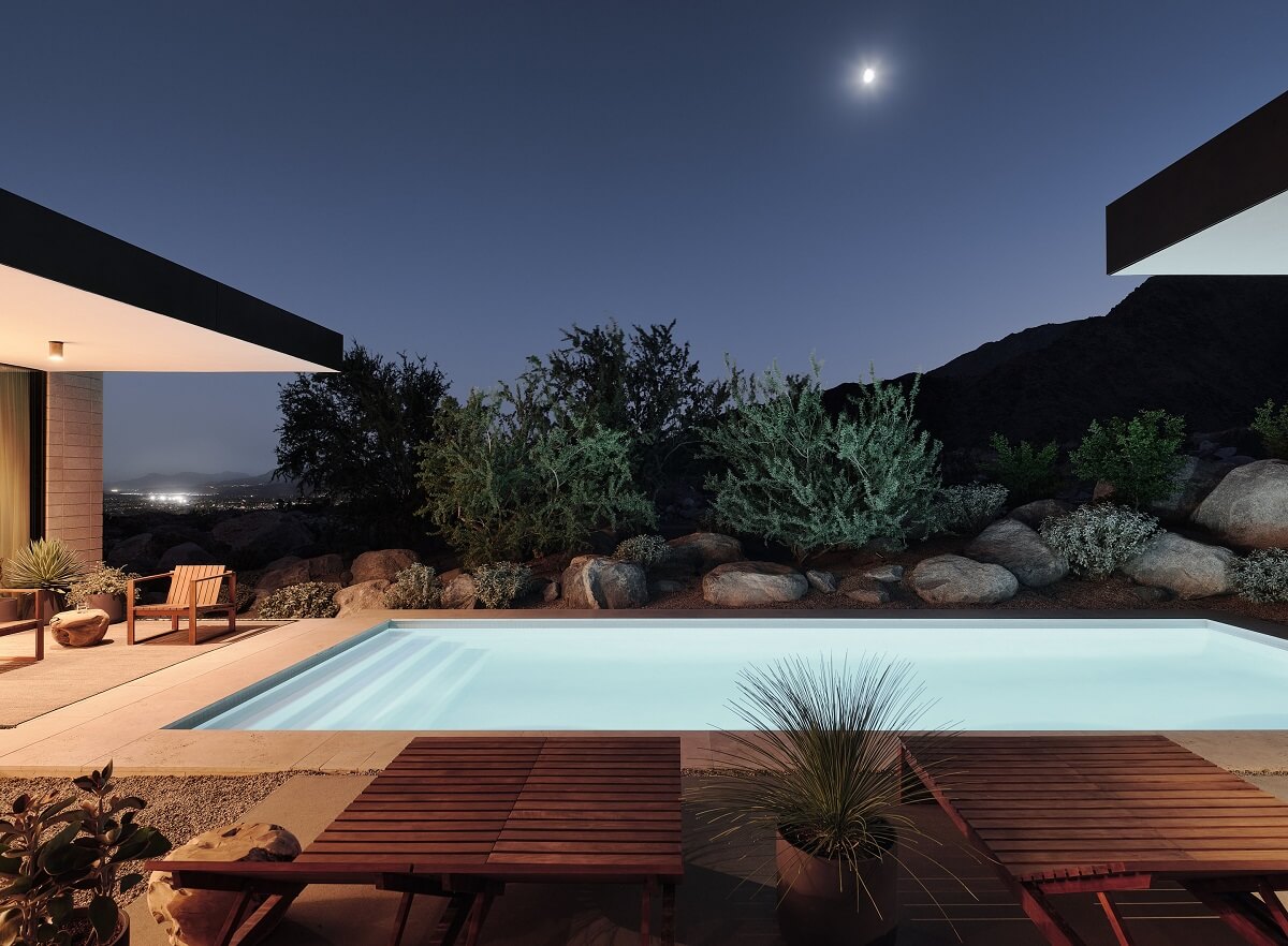 A Modern Architectural Home in Palm Springs 24 swimming-pool-at-night-modern-architectural-home-palm-springs-nordroom