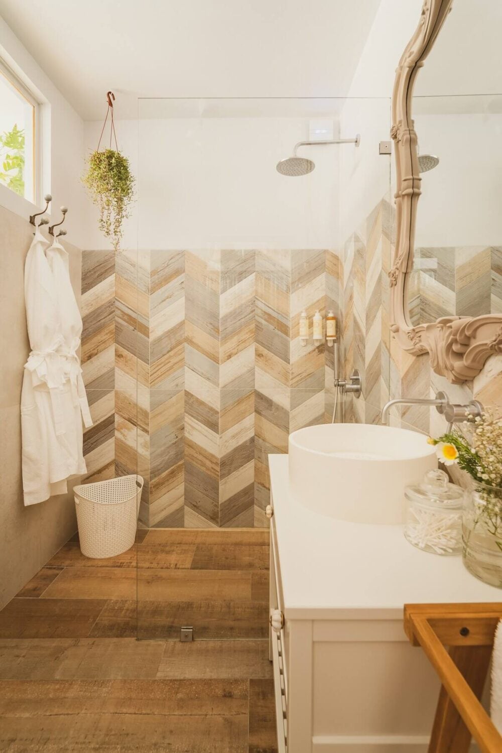A Serene Airbnb Home with Patio in Lagos, Portugal 11 bathroom-walk-in-shower-airbnb-lagos-portugal-nordroom