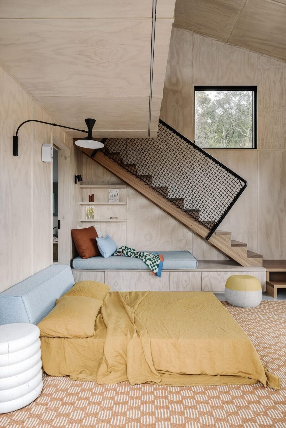 A Small Modern Seaside Retreat in Australia 7 bed-sofa-small-home-airbnb-australia-nordroom