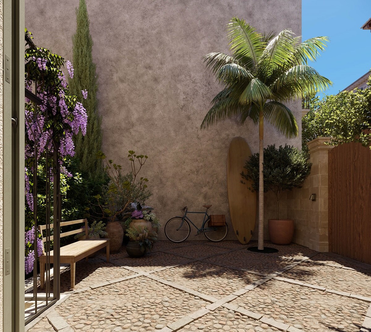 A Townhouse on Mallorca Combines Historic Charm and Modern Design 15 entrance-mallorca-townhouse-berrow-projects-nordroom
