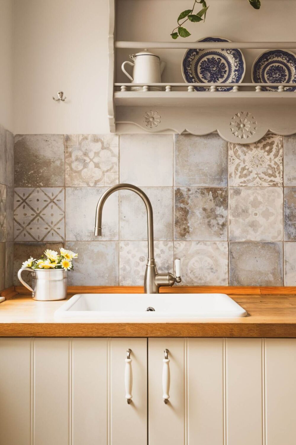 A Serene Airbnb Home with Patio in Lagos, Portugal 9 kitchen-detail-tiles-airbnb-lagos-portugal-nordroom