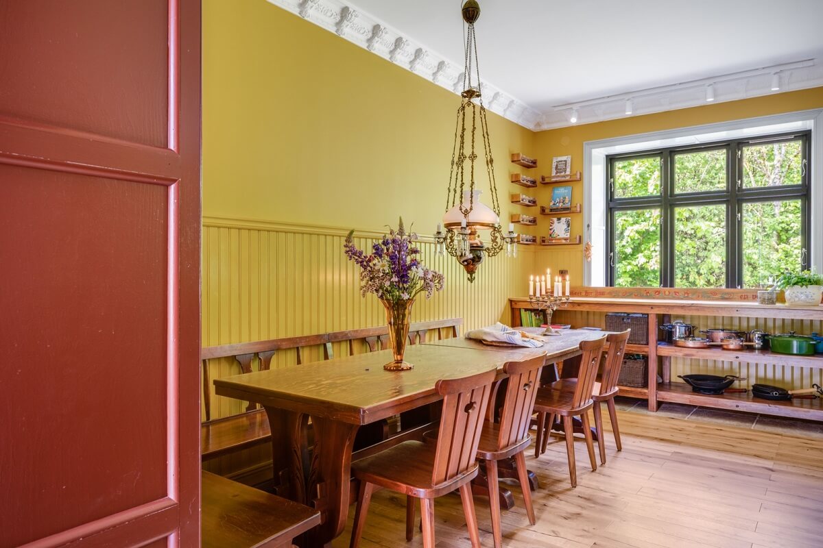 A Colorful Family Home in a Former School Building 13 kitchen-dining-space-yellow-walls-nordroom
