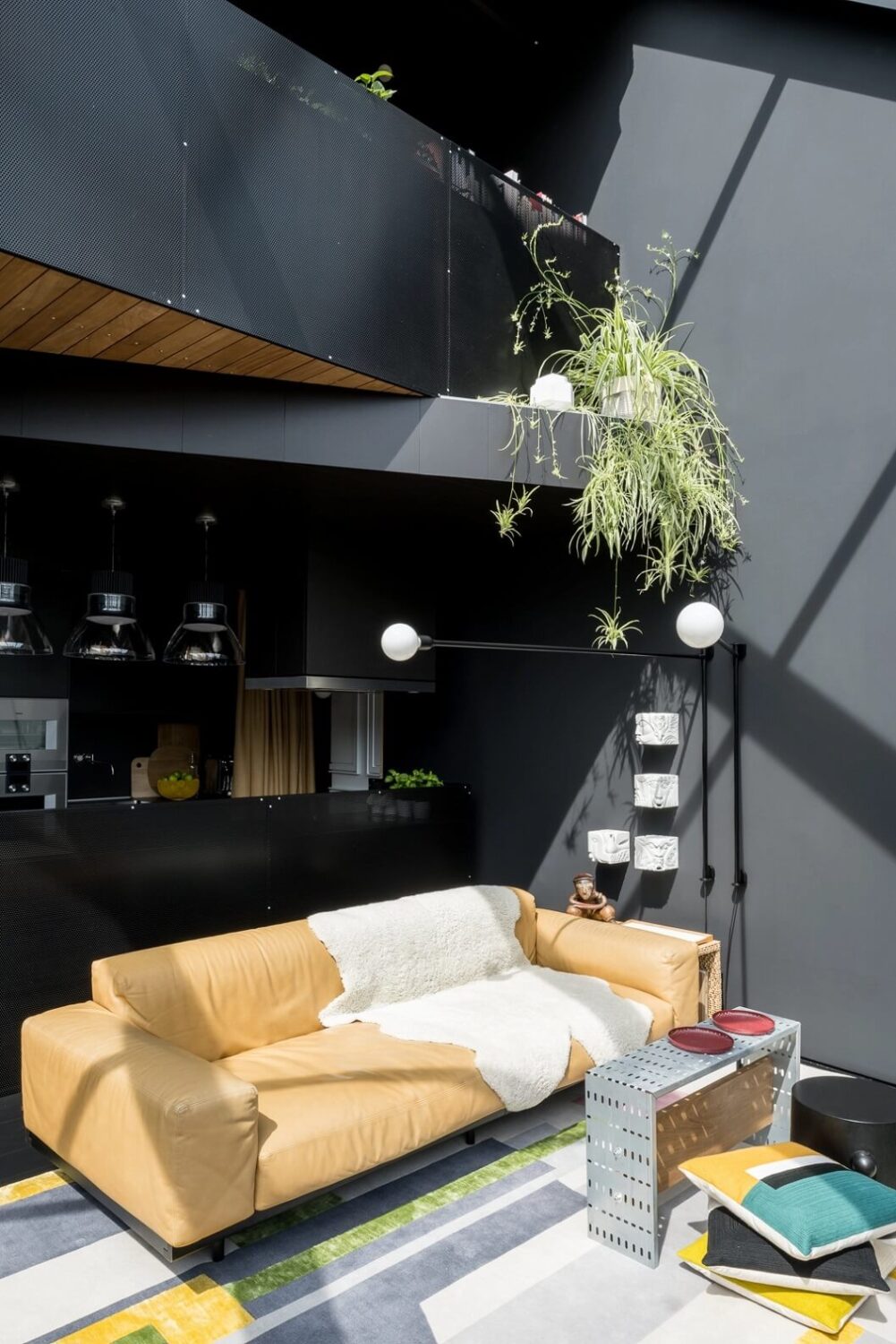 A Spectacular Modern Black Loft in London 10 modern-loft-london-black-walls-kitchen-nordroom