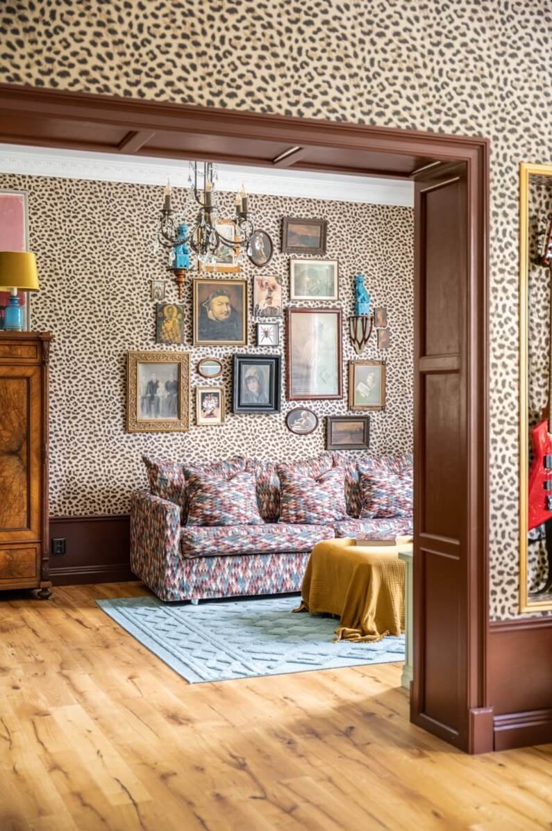 A Colorful Family Home in a Former School Building 2 sitting-room-wooden-floor-eclectic-design-nordroom
