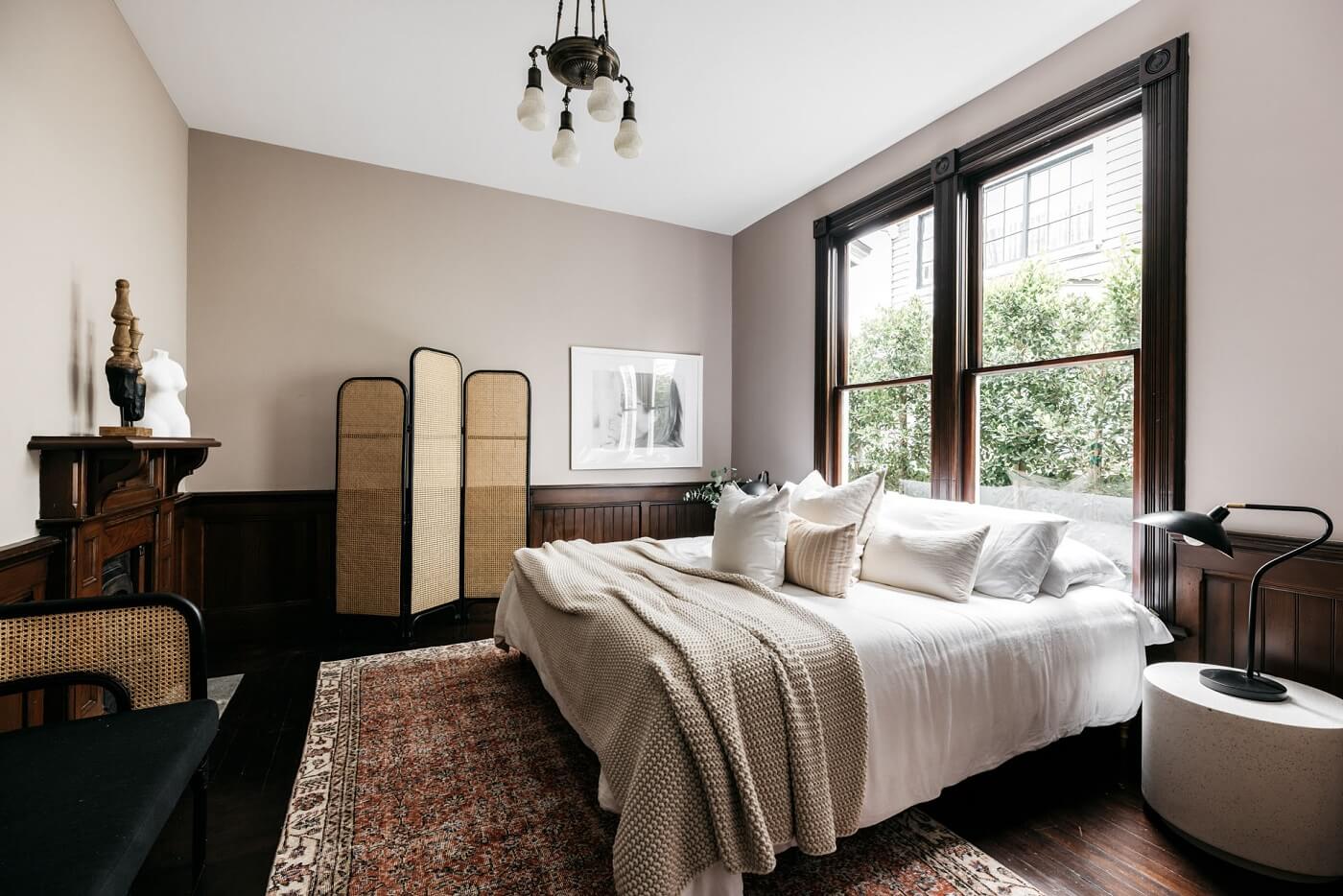 A Carefully Restored Victorian House in Los Angeles 14 bedroom-dark-wooden-accents-nordroom