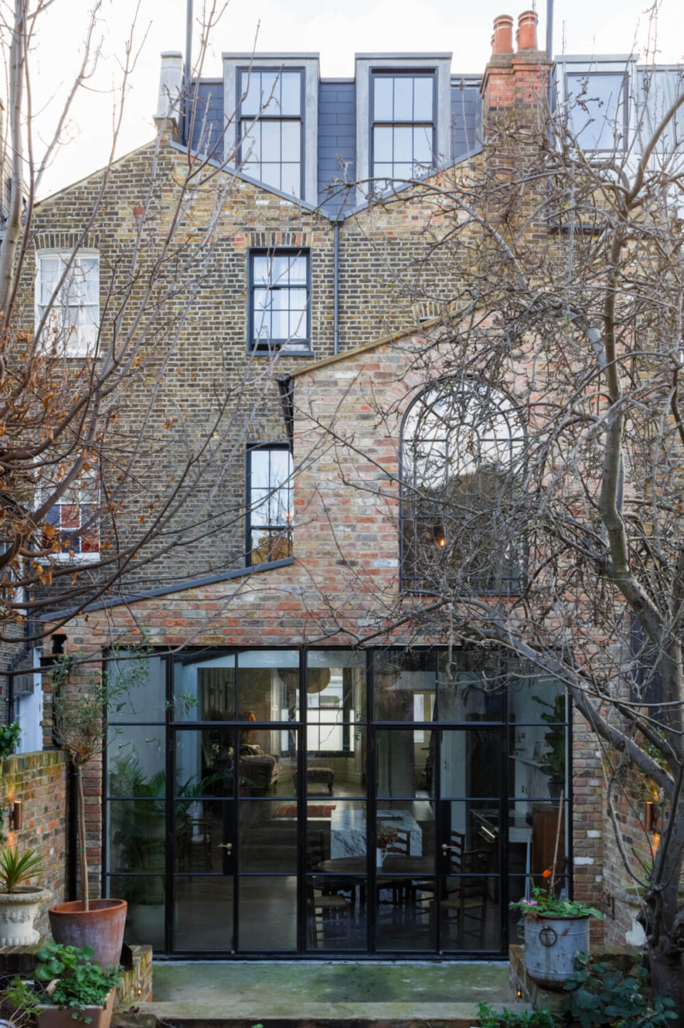 A Georgian Home with Floral Vintage-Style Bathroom 19 exterior-georgian-house-london-steel-frames-doors-nordroom